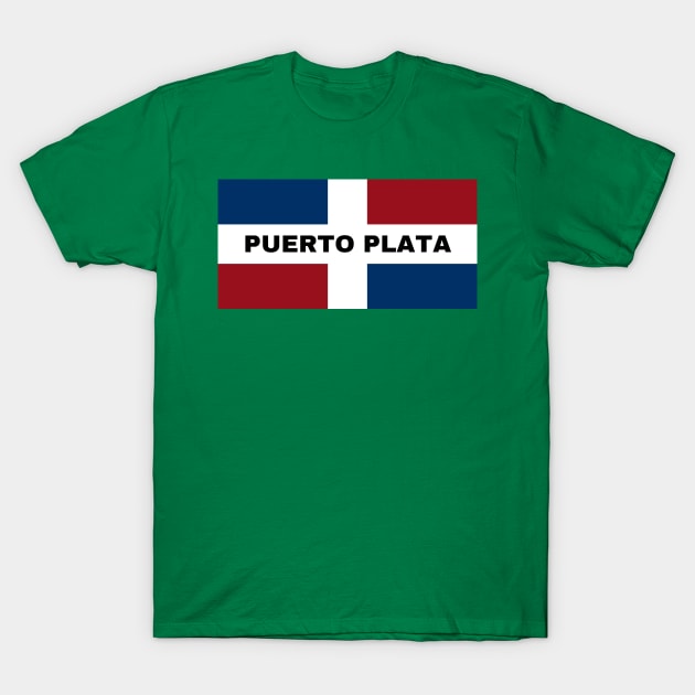 Puerto Plata City in Dominican Republic Flag T-Shirt by aybe7elf